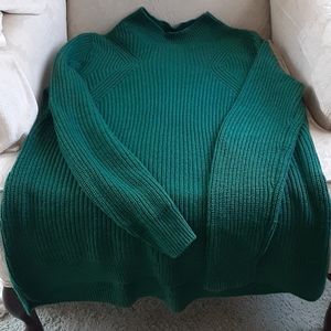 Green cotton acrylic sweater